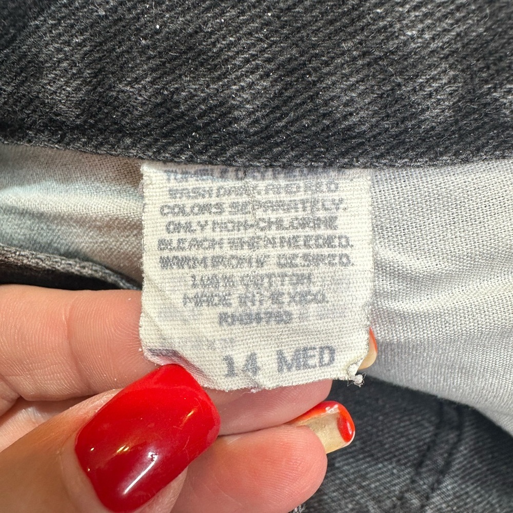Vintage Riders Denim Jeans Women’s 14 Med USA Made Black High Rise Straight - Picture 10 of 12